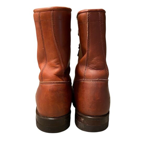 VTG Justin Roper Boots Women's 7B Brown Leather Lace Up Tassle Vibram Sole USA - Picture 7 of 10